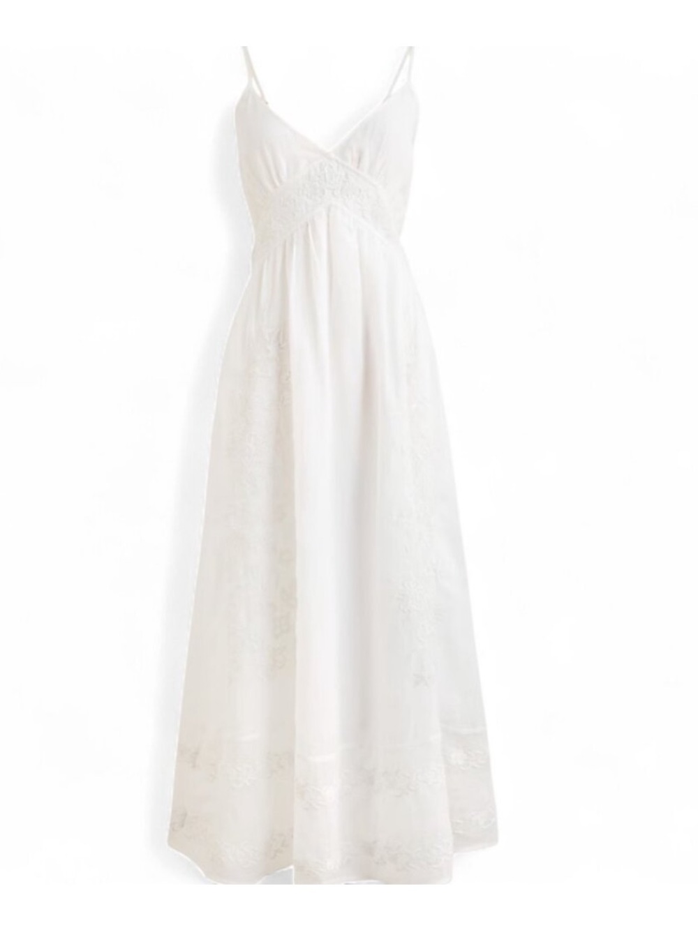 J.Crew Embroidered Midi Dress in Ramie Size 4 - Picture 3 of 10